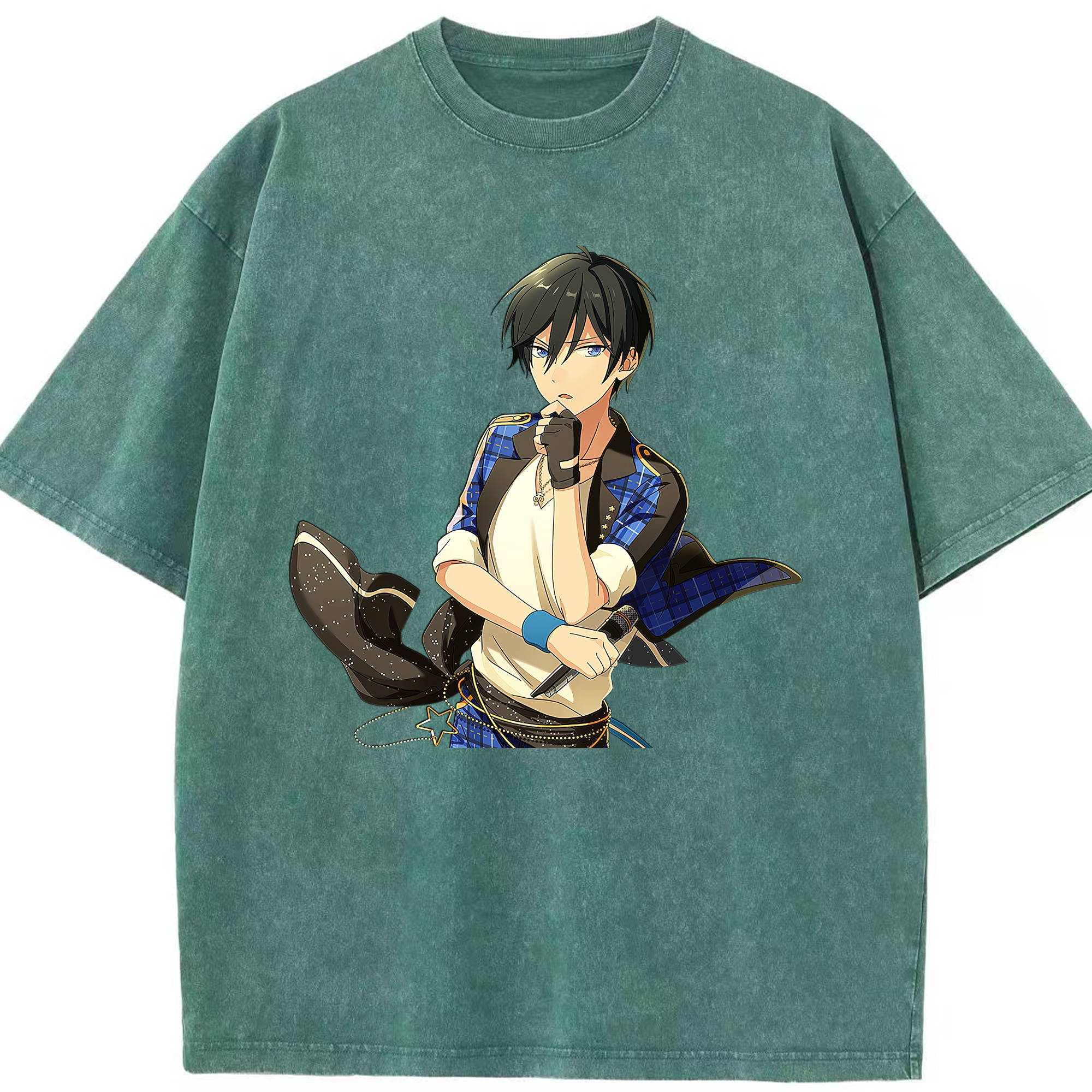 （画像用） あんさんぶるスターズ! Ensemble Stars 綿100% ヴィンテージ風 半袖Tシャツ（フロントプリント）